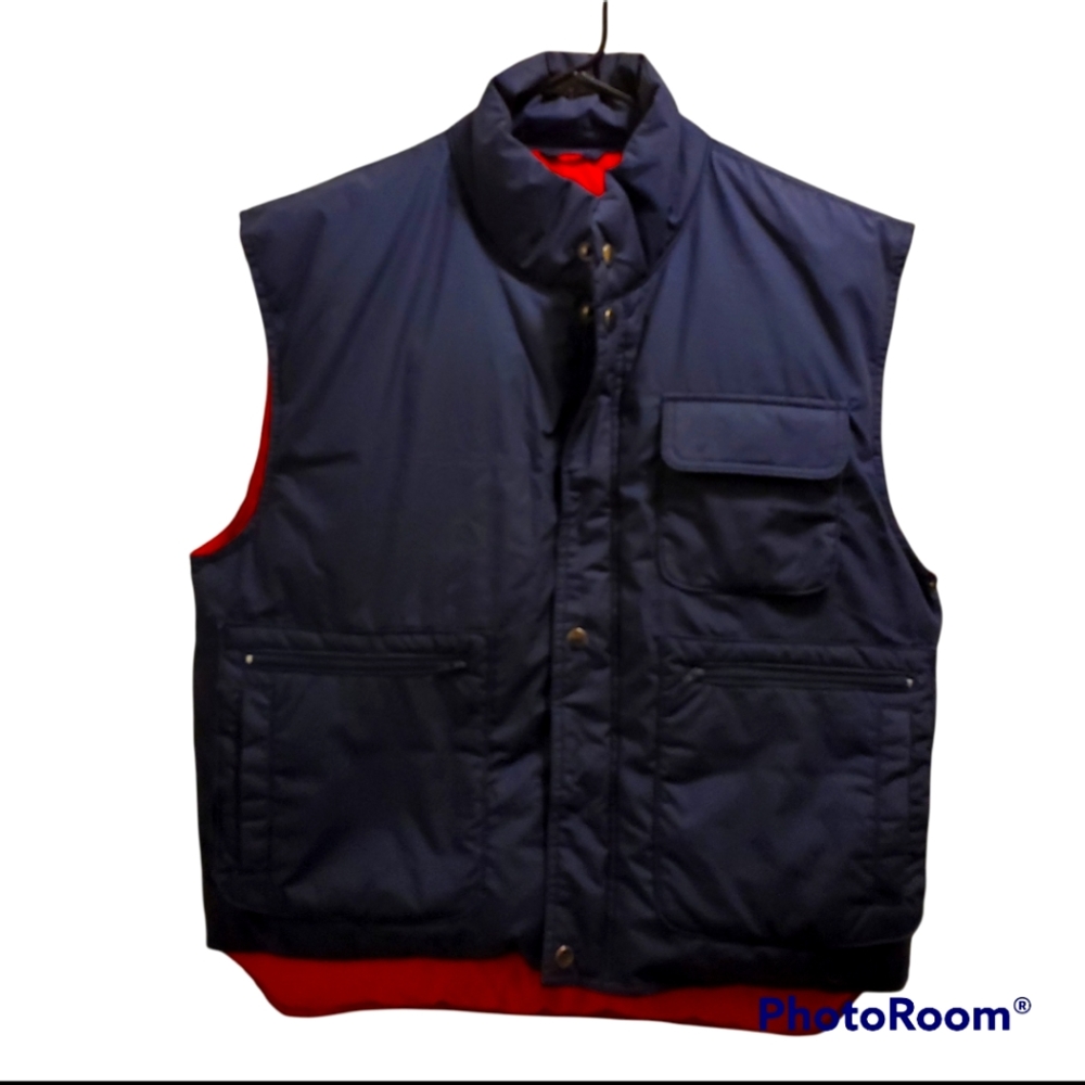 Vintage Penfield Down Vest Blue and Red Puffer Vest Jacket Mens Medium